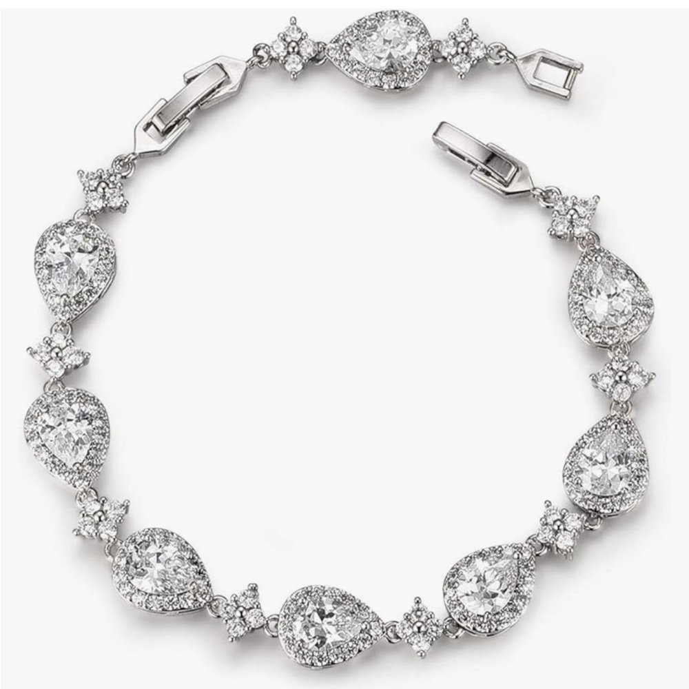 Tear Drop Bracelet Cubic Zirconia